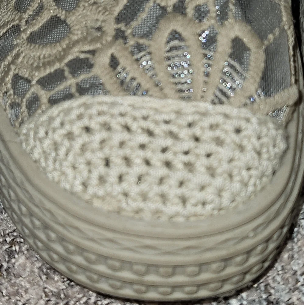 💵3/$20 Bundle 3 Specially MarkPretty Lace Apricot Slip on  Flat Sneaker SZ 7.5 - Picture 3 of 10